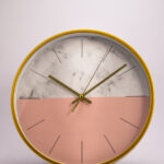 Zidni sat Modern Marble Pink