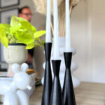 Set tri crna svećnjaka