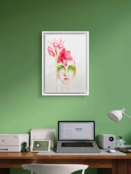 Slika "CVET MISLI" akvarel